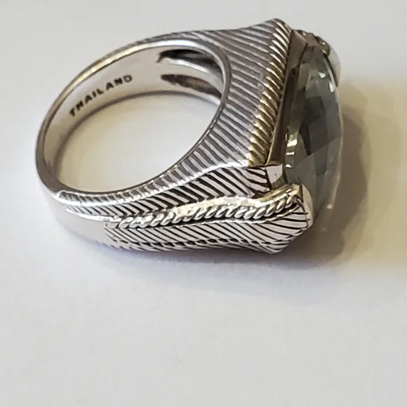 Judith Ripka Sterling Silver & Prasiolite Ring, Size 6 - Picture 9 of 13